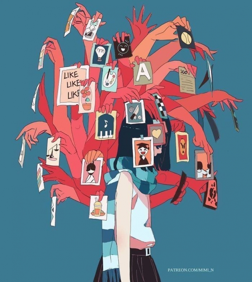 Ilustraciones que reflejan lo que está mal en nuestra sociedad.