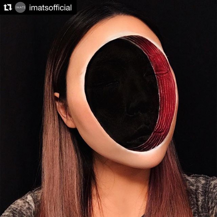 "I'm going to gnaw your face now": a Canadian make-up artist draws burgers, rolls and pizza on women's faces