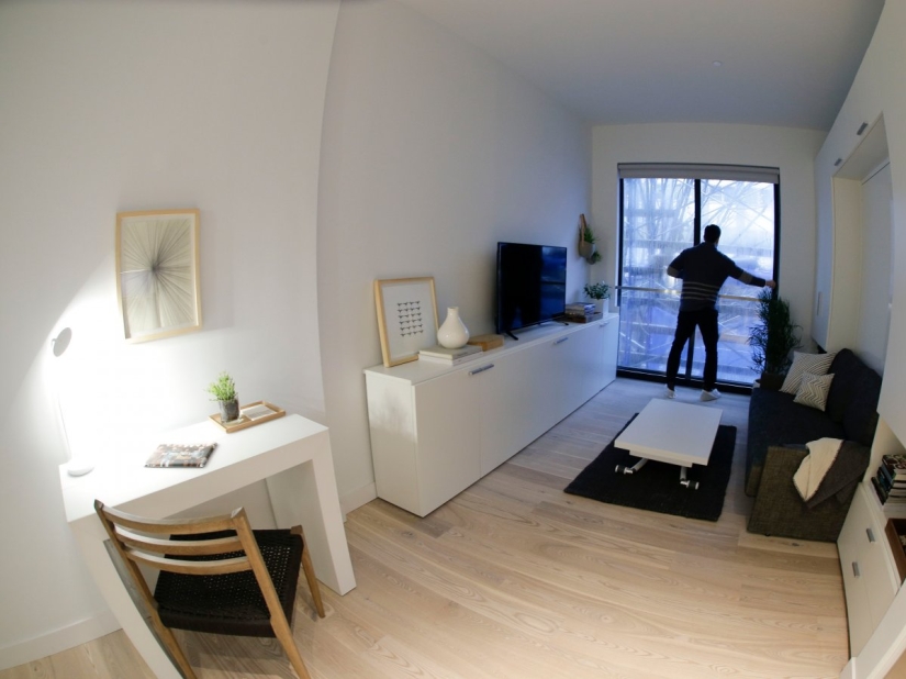 In cramped quarters, but no offense: ah, this brave new world of micro-apartments