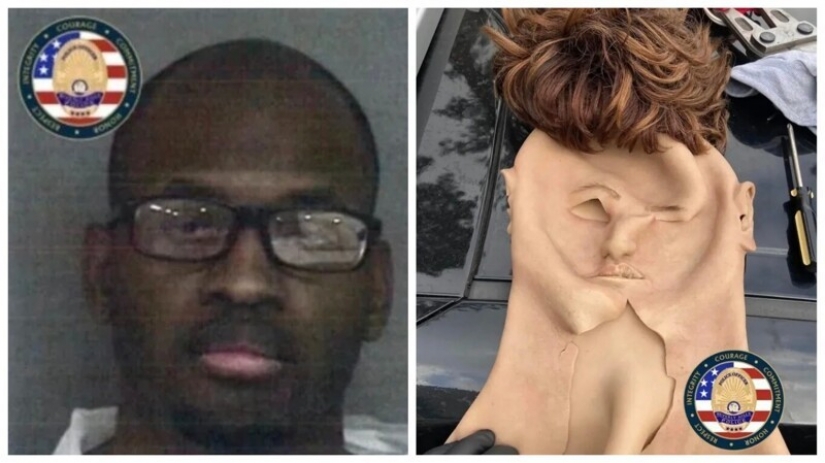 In the United States, a black robber was caught masquerading as a white man