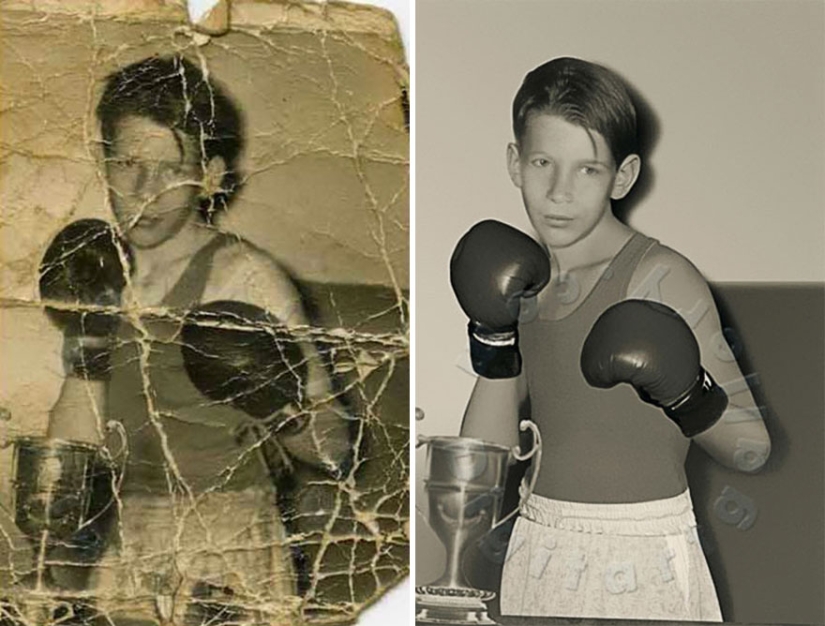 Incredible examples before and after restoring old photos from a Ukrainian retoucher Incredible examples before and after restoring old photos from a Ukrainian retoucher