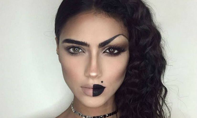 Iranian artist with a make-up made the signs of the zodiac, sexy