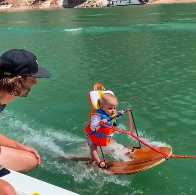 Is this child abuse? What are the parents accused of, who put the baby on water skiing Is this child abuse? What are the parents accused of, who put the baby on water skiing