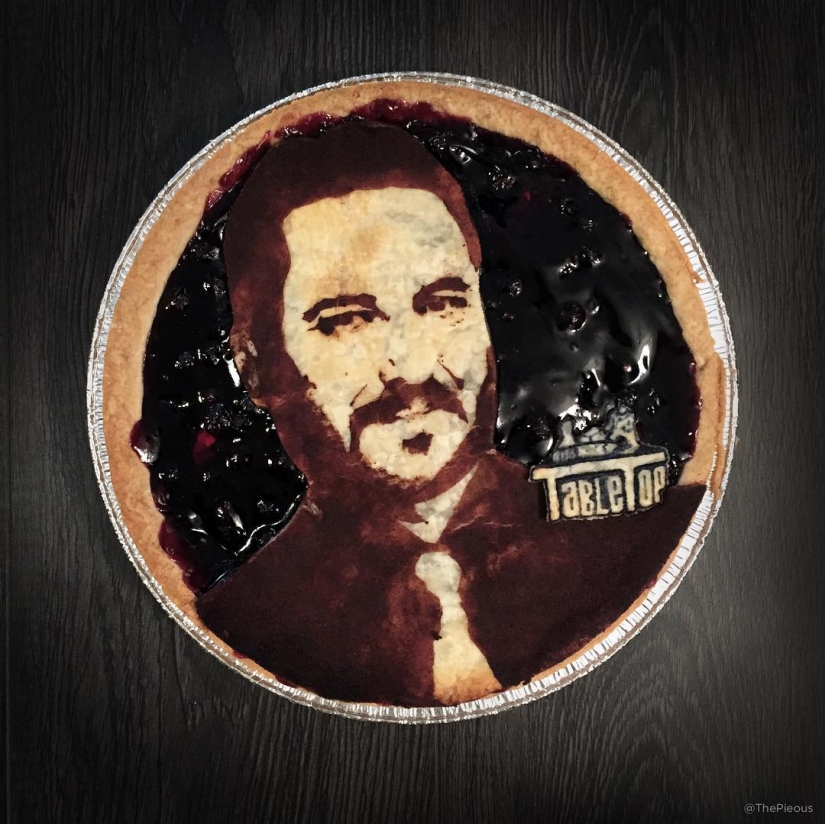 It's a pity to even cut it: pop culture in pies