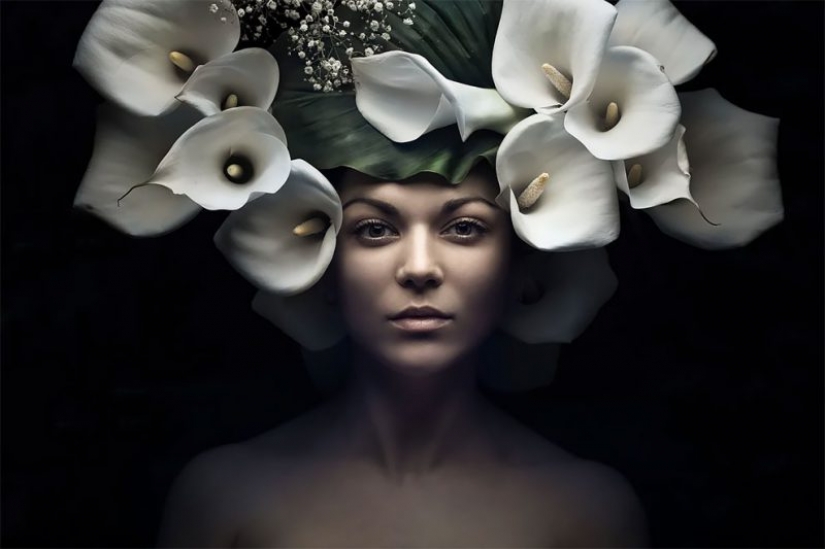 Jardín de belleza: conceptual de la flor retratos Evgeny Kolesnik