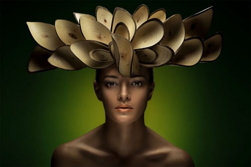 Jardín de belleza: conceptual de la flor retratos Evgeny Kolesnik