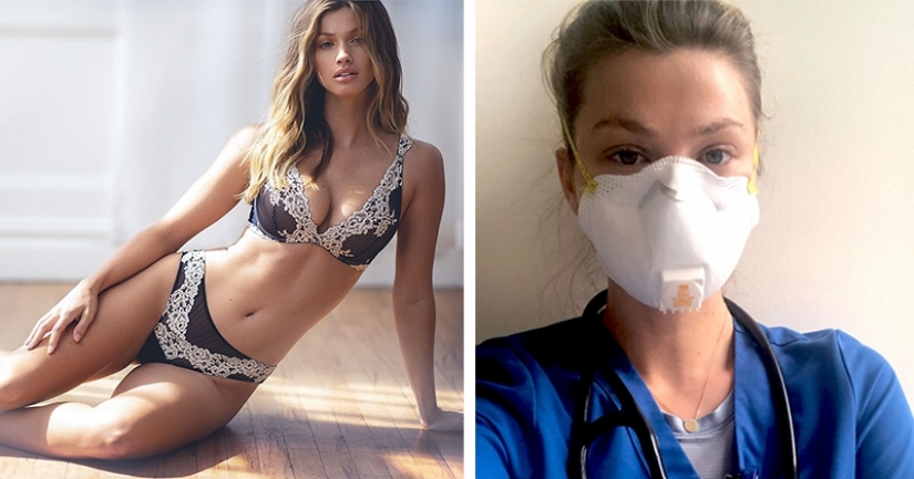 La enfermera Estadounidense es un modelo, pero un sentido del deber le trae de vuelta a la clínica