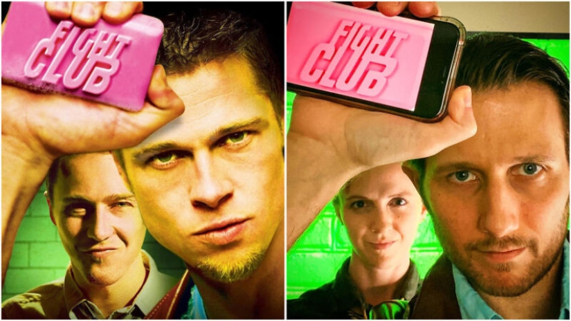 La familia creativa recreó los famosos carteles de películas para no aburrirse en cuarentena