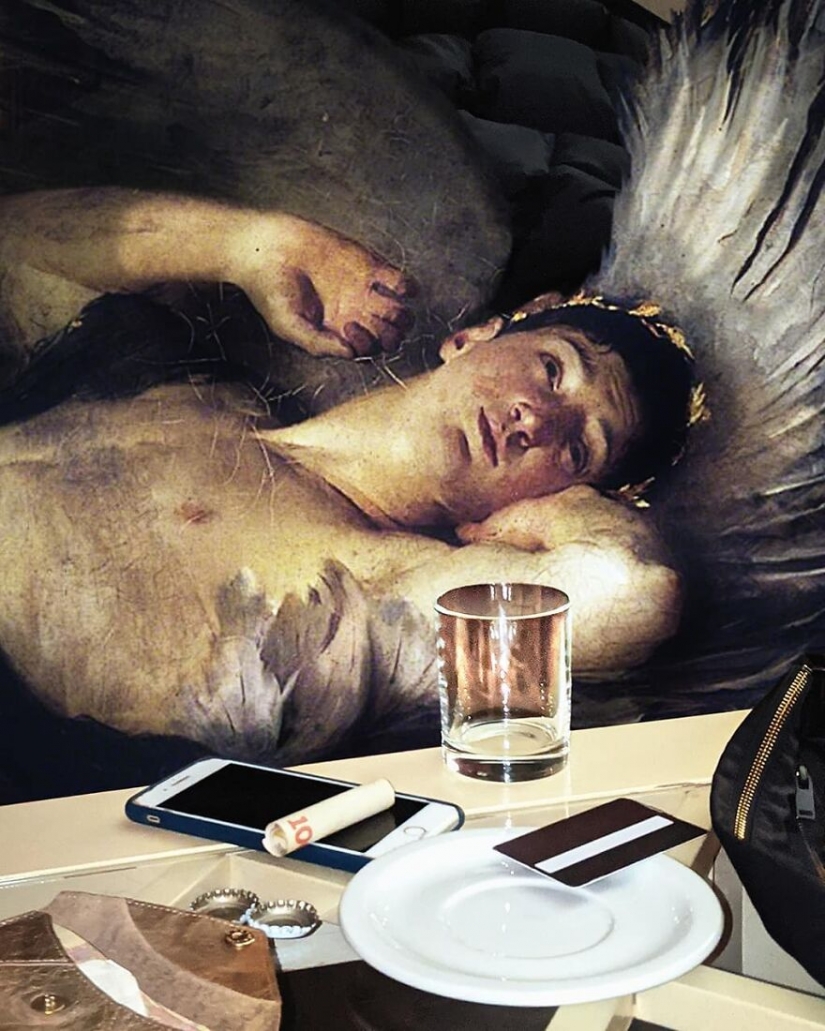 La ninfa en el asiento reservado y otros collages de Alexey Kondakov