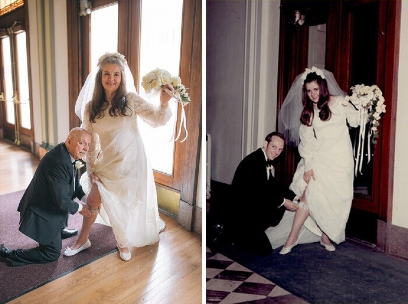 La pareja ganó el Internet con una sesión de fotos de los 50 años de aniversario de boda