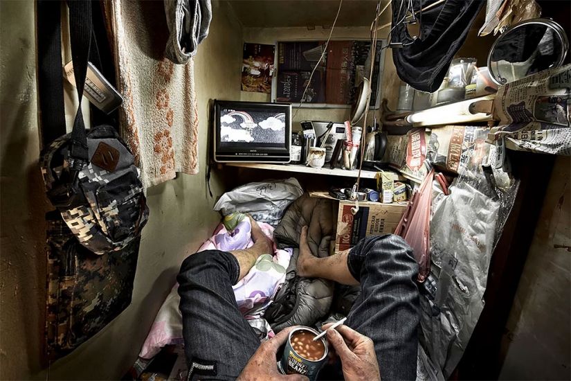 La vida en un cuadro: en el interior de Hong Kong pequeños apartamentos