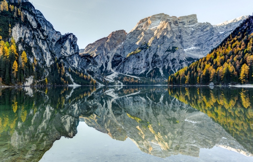 Landscapes reflected in water
