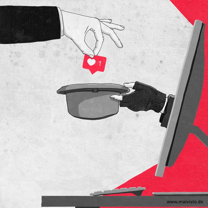 Las ilustraciones despiadadas no son para todos con un significado profundo