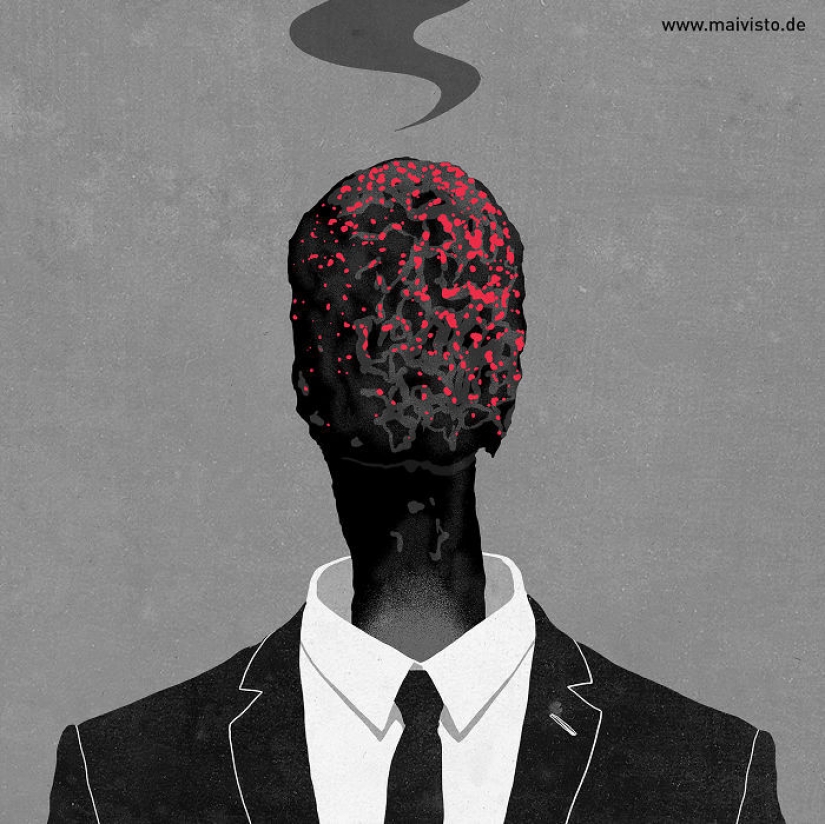 Las ilustraciones despiadadas no son para todos con un significado profundo