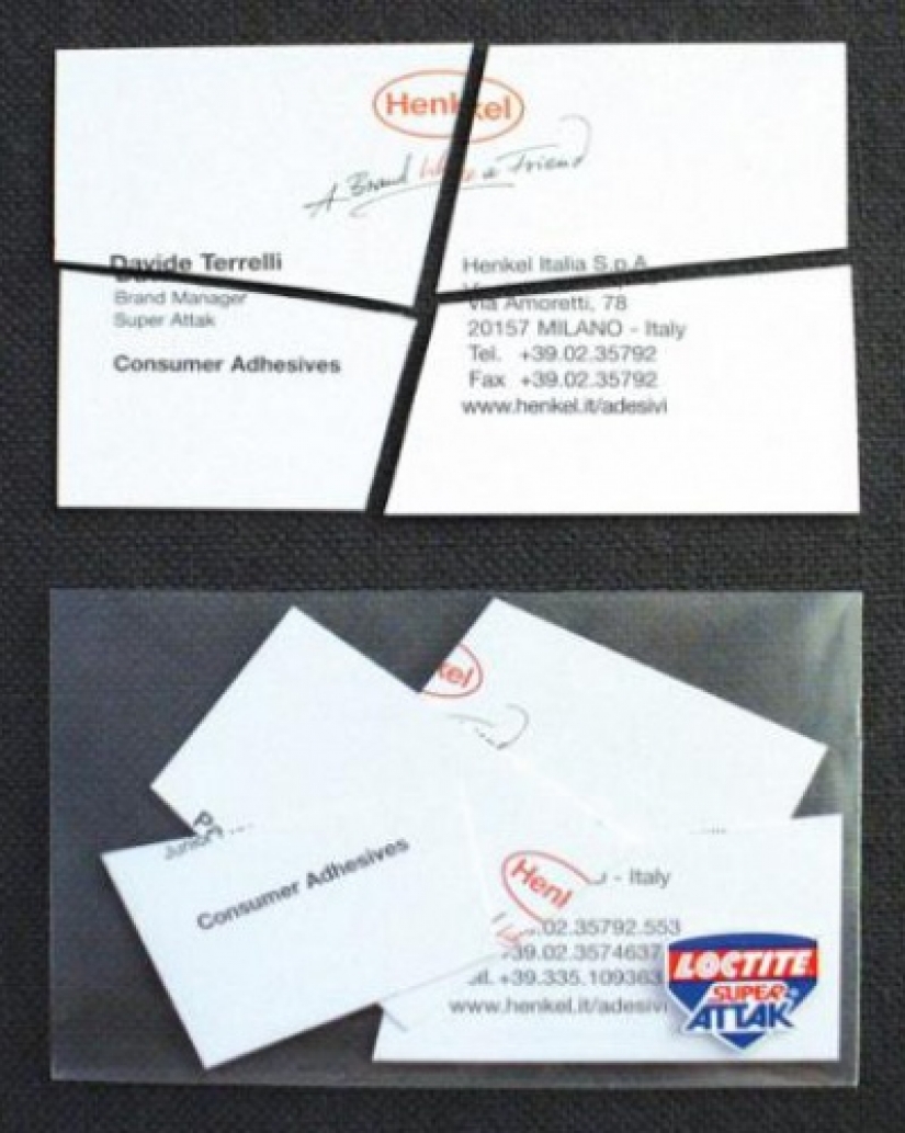 Las tarjetas de visita más inusuales.