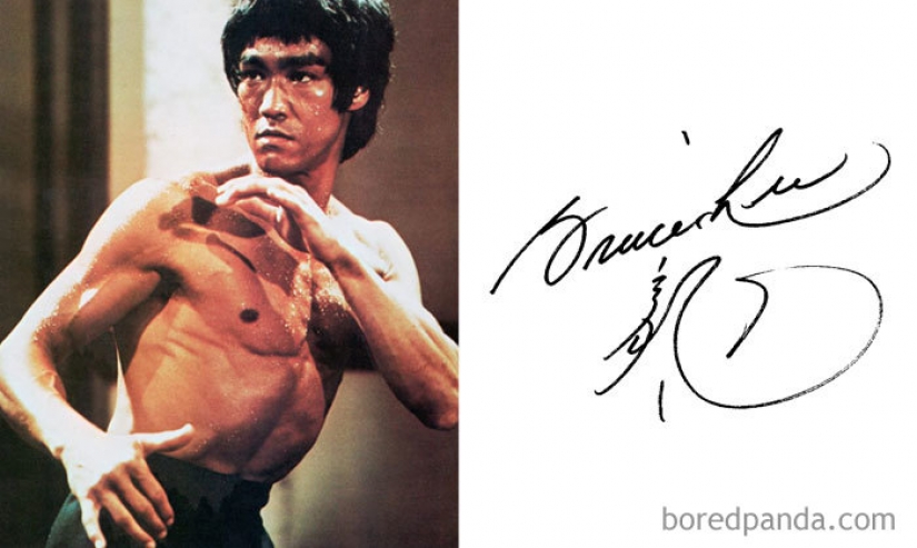 List of the most interesting celebrity autographs