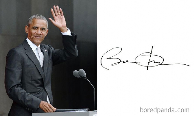 List of the most interesting celebrity autographs