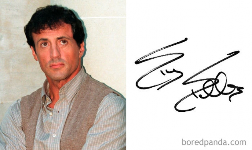 List of the most interesting celebrity autographs