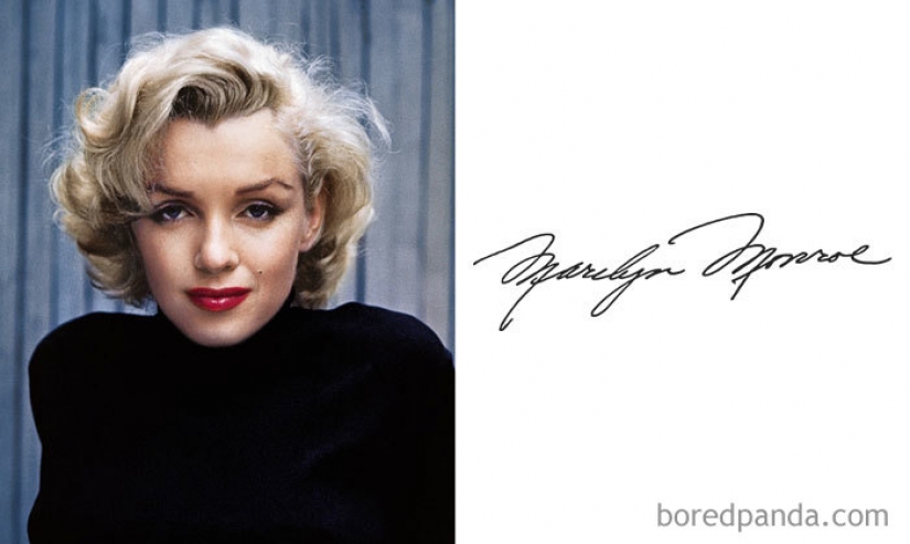 List of the most interesting celebrity autographs