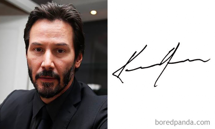 List of the most interesting celebrity autographs