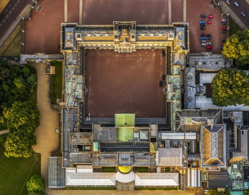 London from a helicopter