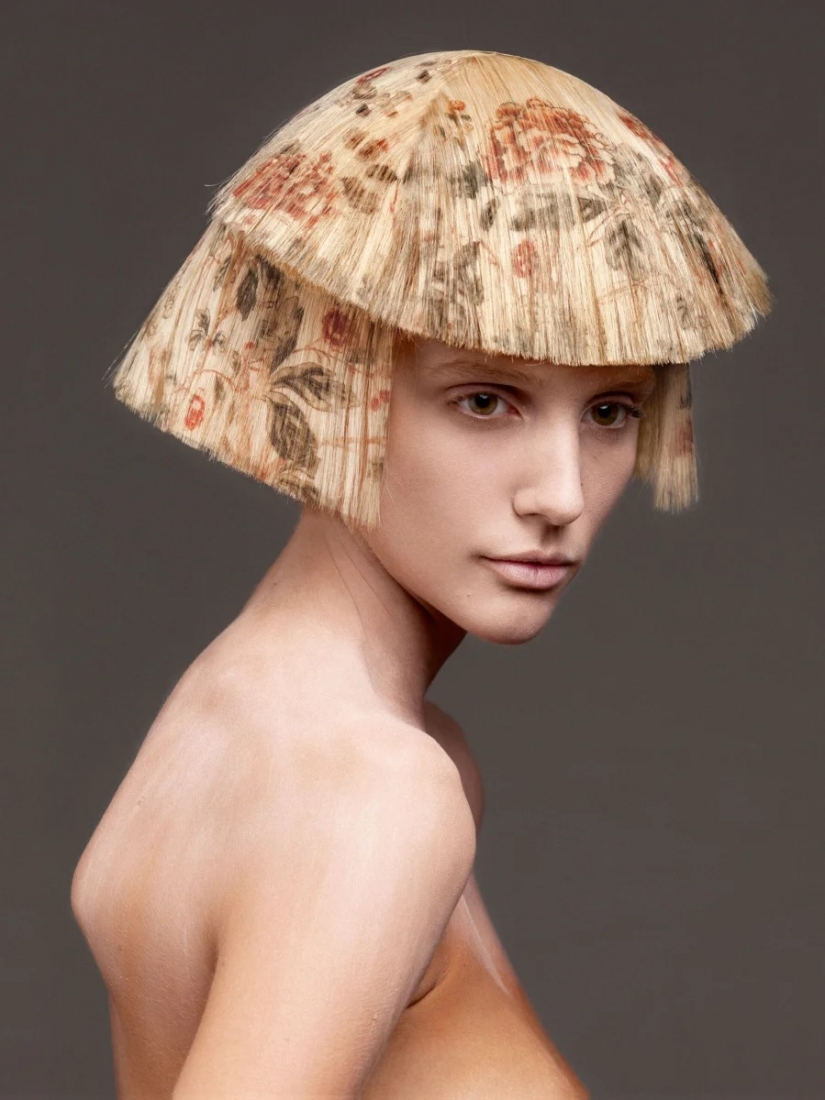 Looks like digital print hair stylist hairstyles decorated with Baroque patterns