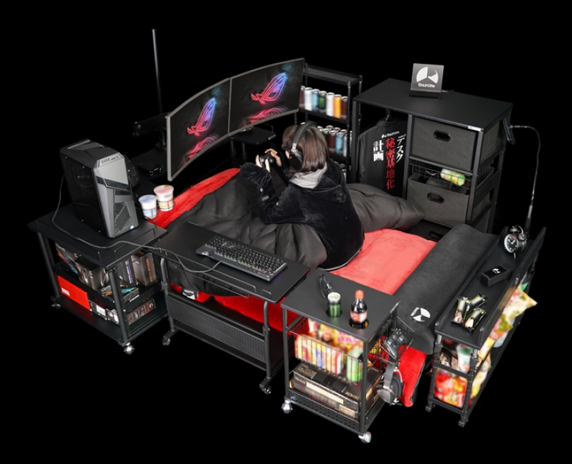 Looks like the perfect bed for the true gamers from the Japanese company Looks like the perfect bed for the true gamers from the Japanese company