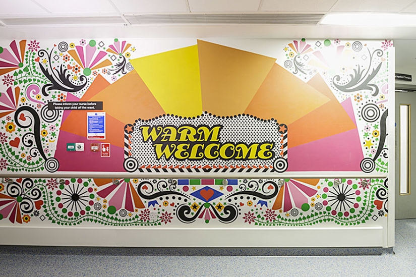 Los artistas han convertido el hospital infantil de Londres en un lugar colorido
