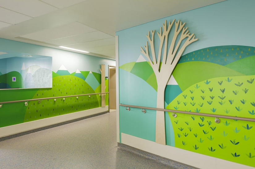 Los artistas han convertido el hospital infantil de Londres en un lugar colorido