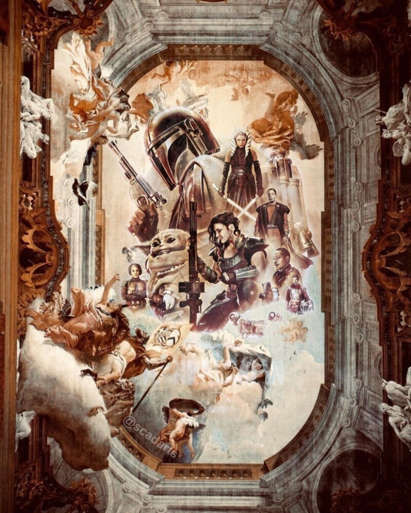 Los personajes del universo Star wars, en las asignaturas de pinturas clásicas