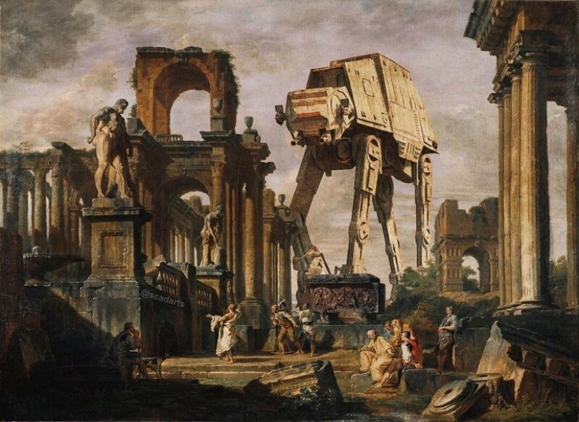 Los personajes del universo Star wars, en las asignaturas de pinturas clásicas