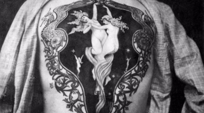 Luxury tattoos of the Victorian era: cherubs, dragons and coats of arms
