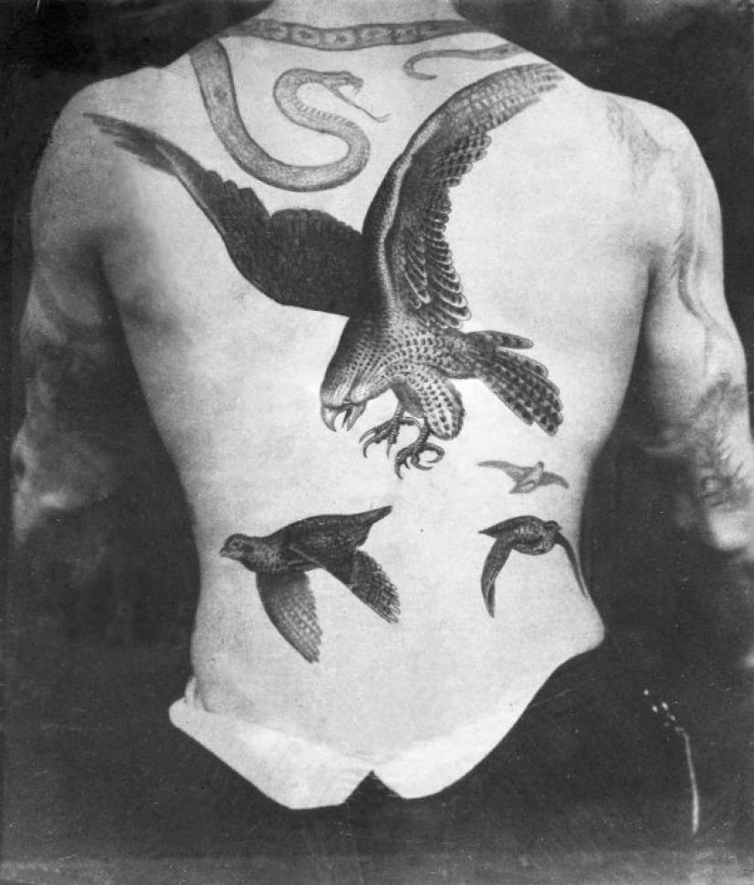 Luxury tattoos of the Victorian era: cherubs, dragons and coats of arms