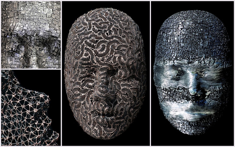 Masks made of scrap metal