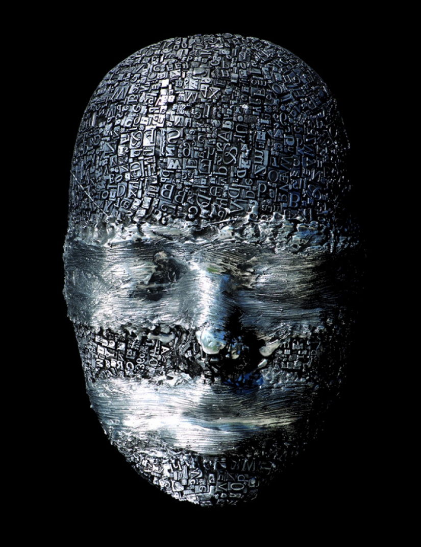 Masks made of scrap metal