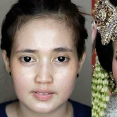 Miracles of wedding makeup Asian brides before and after makeup look like different people