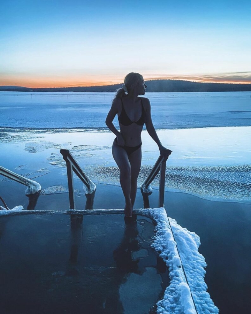 "Miss Finlandia 2021" Essie Unkuri recordó un viejo video con nadar en un agujero de hielo