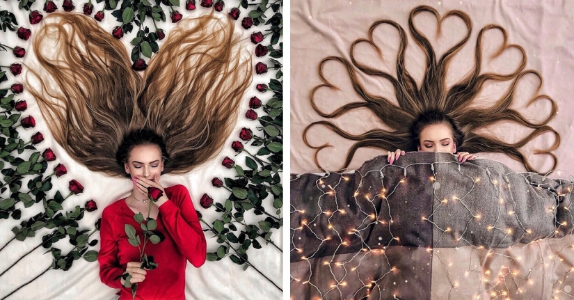 Modern Rapunzel from Holland creates "pictures" with the help of her hair