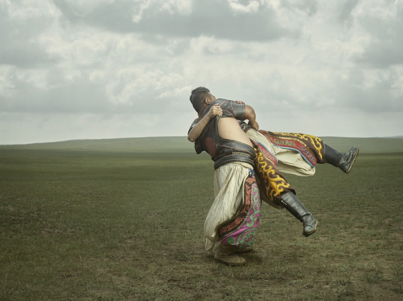 "Mongolian wrestling is like going to war" "Mongolian wrestling is like going to war"