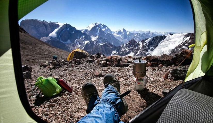 Morning views from the tent Morning views from the tent