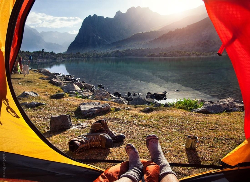 Morning views from the tent Morning views from the tent