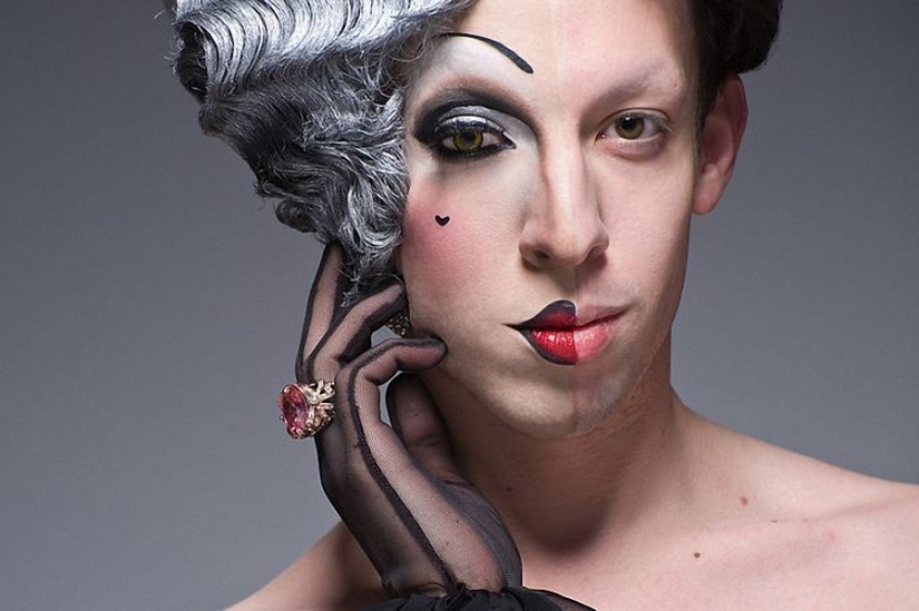 Mostrar la cara de burla a la diva con maquillaje y sin el proyecto Leland Bobba Mostrar la cara de burla a la diva con maquillaje y sin el proyecto Leland Bobba