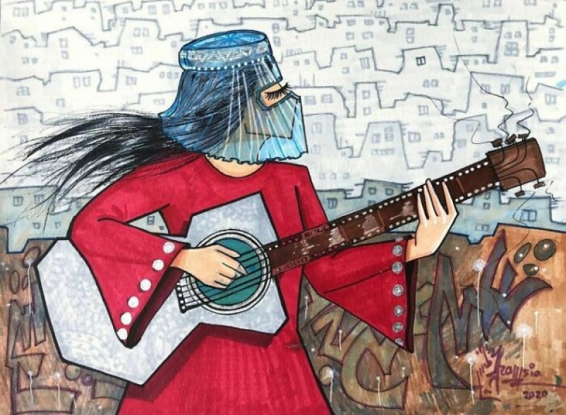 Mujeres y guerra: conmovedoras obras de la primera artista de graffiti afgana Shamsia Hassani Mujeres y guerra: conmovedoras obras de la primera artista de graffiti afgana Shamsia Hassani
