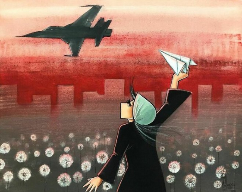 Mujeres y guerra: conmovedoras obras de la primera artista de graffiti afgana Shamsia Hassani Mujeres y guerra: conmovedoras obras de la primera artista de graffiti afgana Shamsia Hassani
