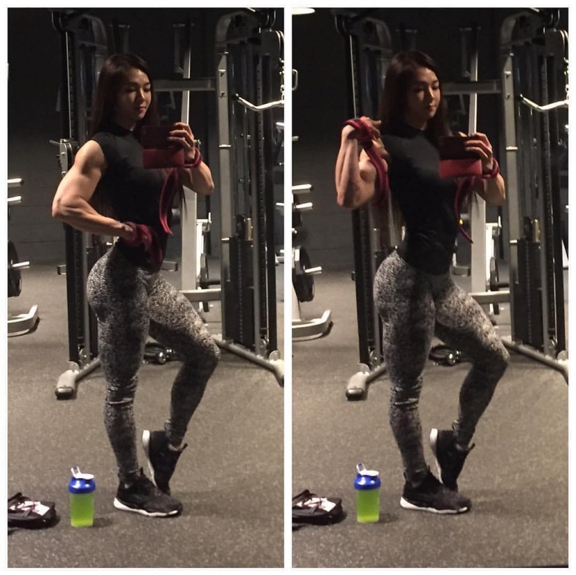 "Muscle Barbie" from South Korea with an angelic face and the body of a monster