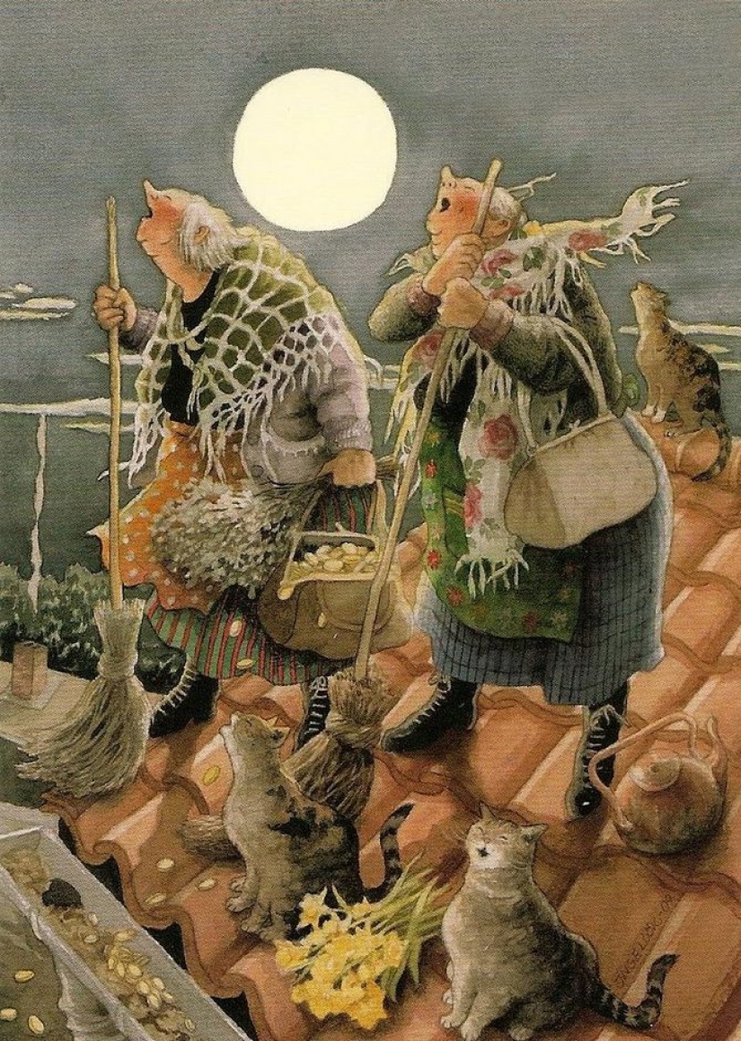 Naughty old ladies: una serie de postales con amigos alegres Naughty old ladies: una serie de postales con amigos alegres