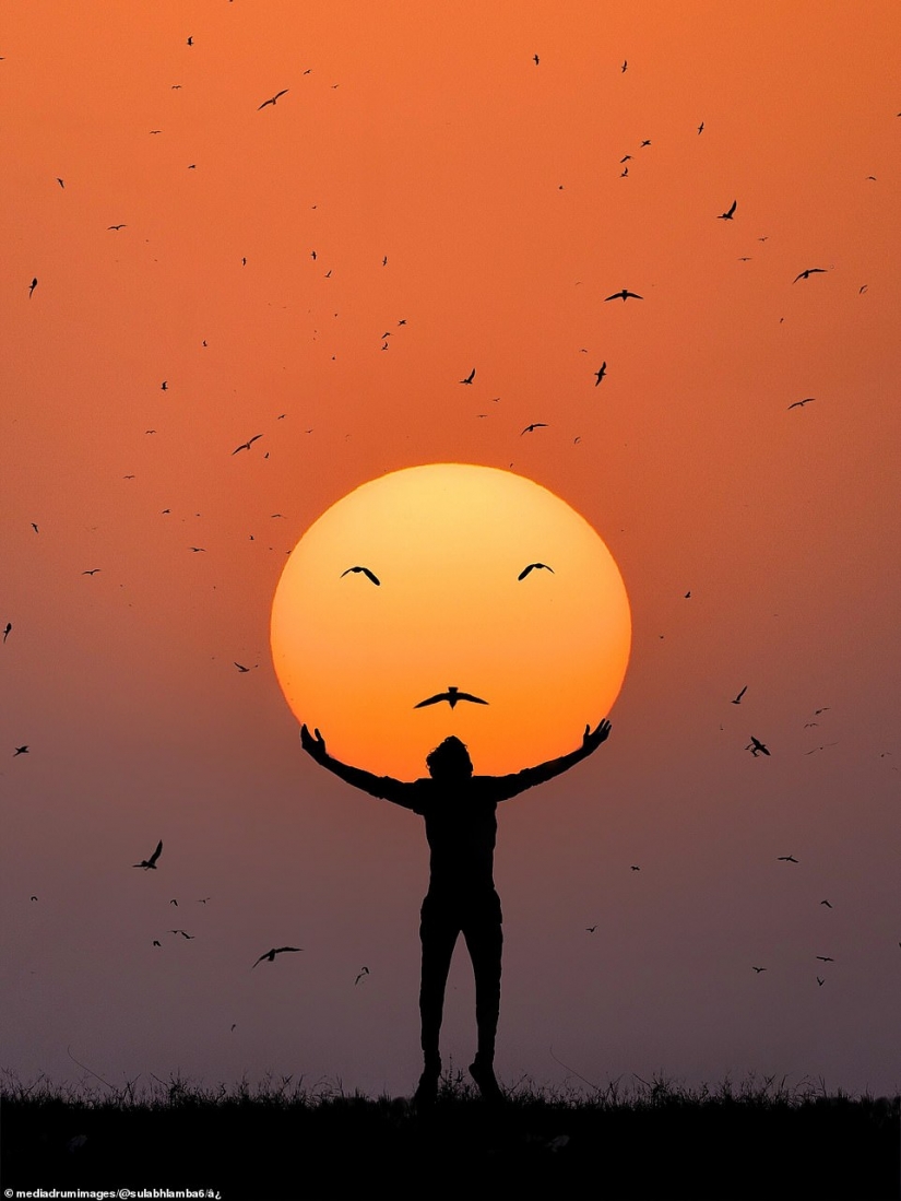 Photographer manipulates the sky for stunning optical illusion shots