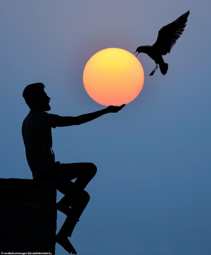 Photographer manipulates the sky for stunning optical illusion shots