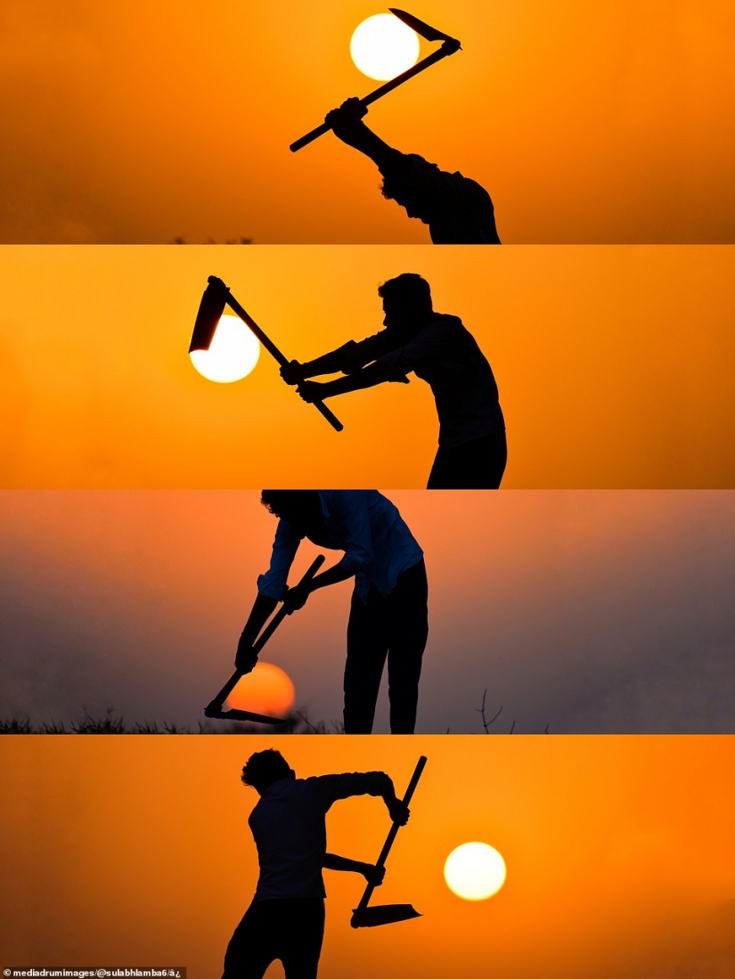 Photographer manipulates the sky for stunning optical illusion shots