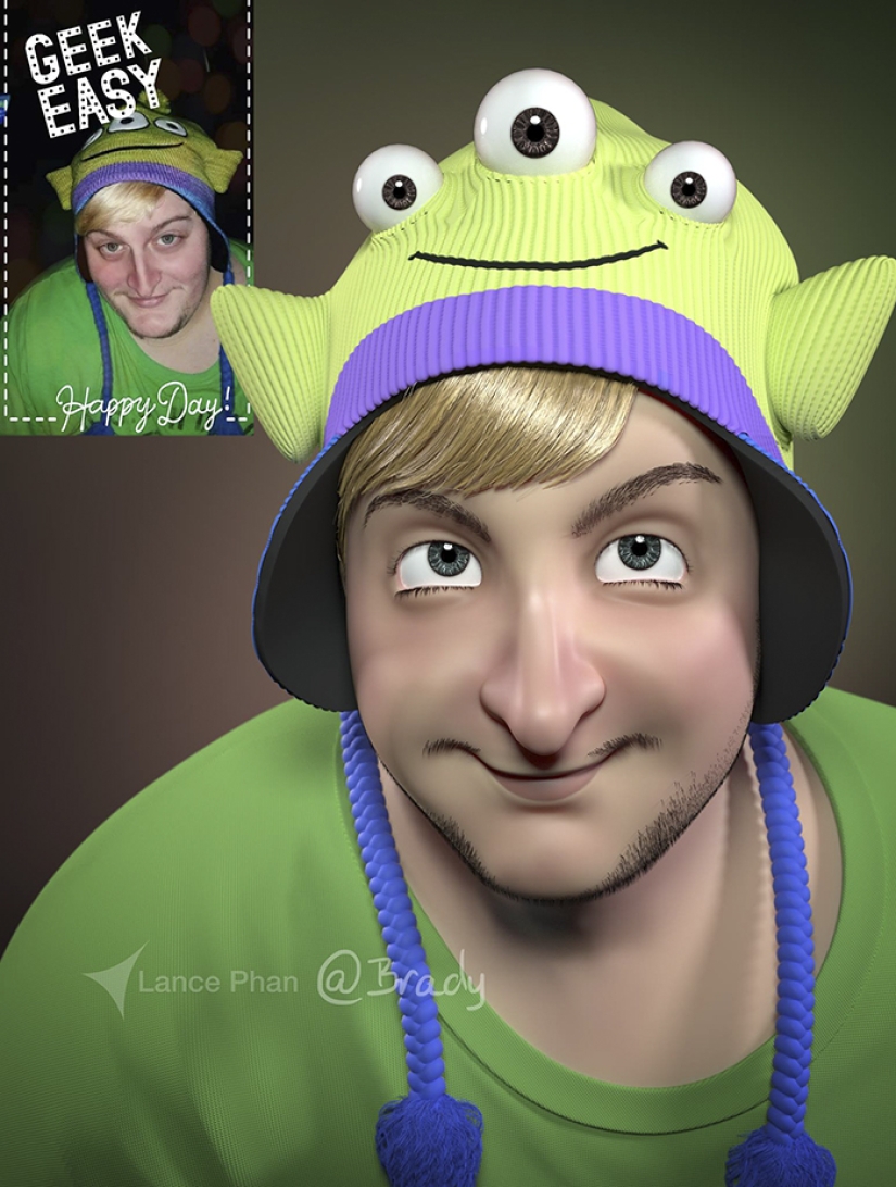 Pixar para Todos: Artista hace Impresionantes Retratos en 3D de Avatares Aleatorios
